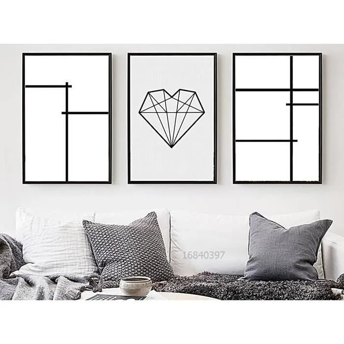 

Triple Simple Geometry Lines Computer Airbrush Painting AliExpress Amazon Wish Decorative Painting Core