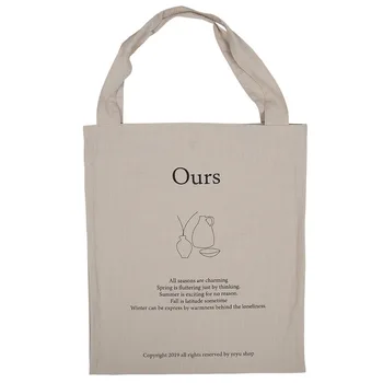 

Original Design Large Capacity Cotton And Linen Shoulder Bag Preppy Style Printed Women's Luxury Handbag Foldable Bolsa Feminina