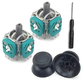 

2pcs Analog Joysticks 2pcs Caps 1pc Screwdriver Replacement Analog Stick for Sony PS4/PS4 4/ PS4 Slim/PS4 Pro игровые аксессуары
