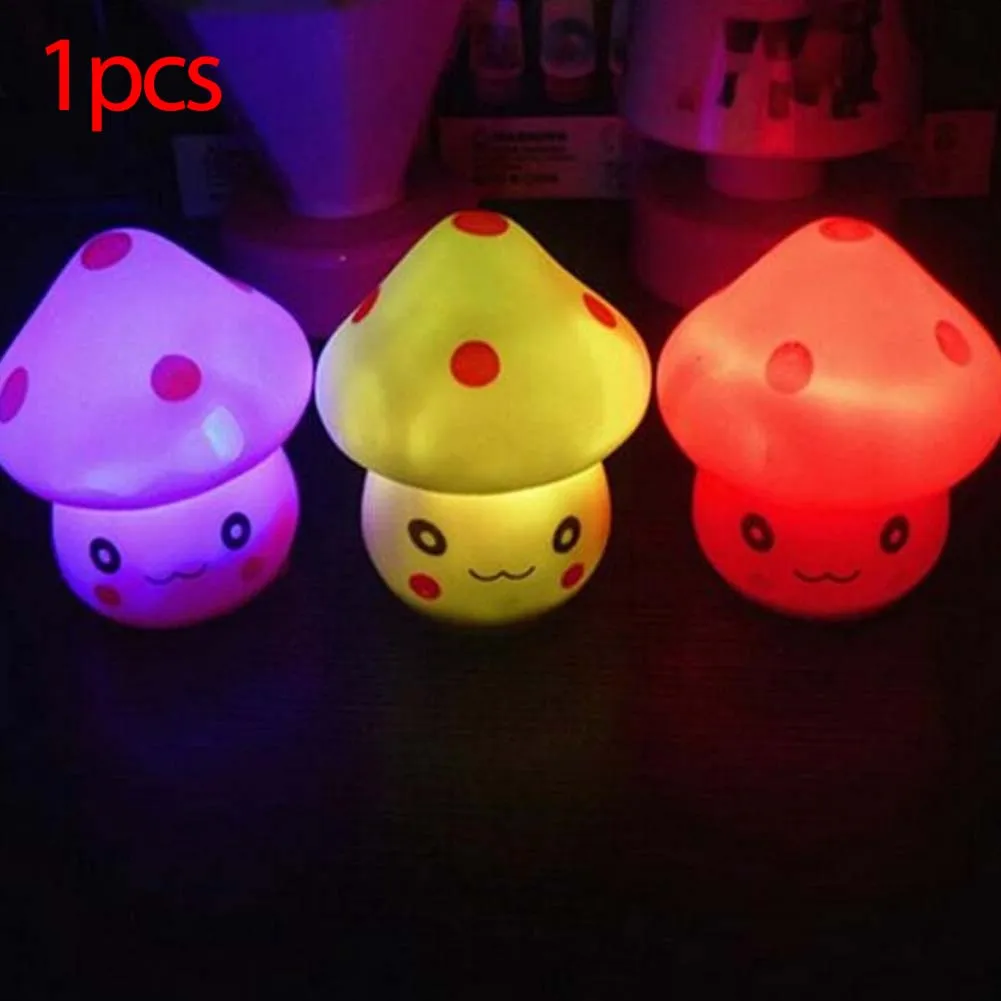 Легкие Игрушки для детский ночник разноцветный гриб светодиодный лампы игрушки милые украшения детской комнаты игрушки подарки