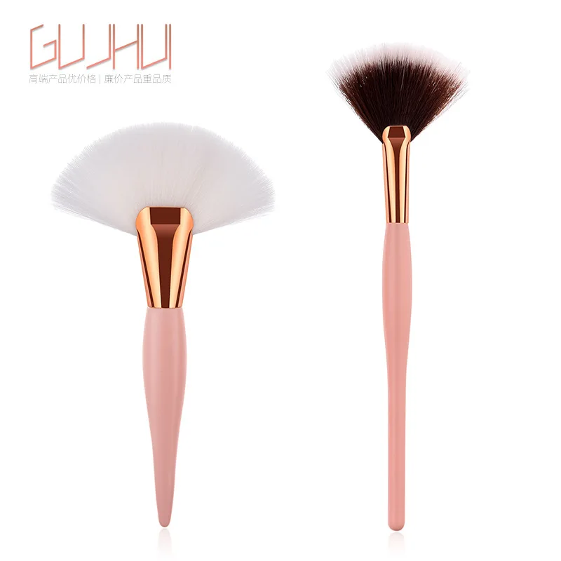 

Single makeup brush beauty tool fan brush small pregnant belly powder handle exclusive patent GUJHUI