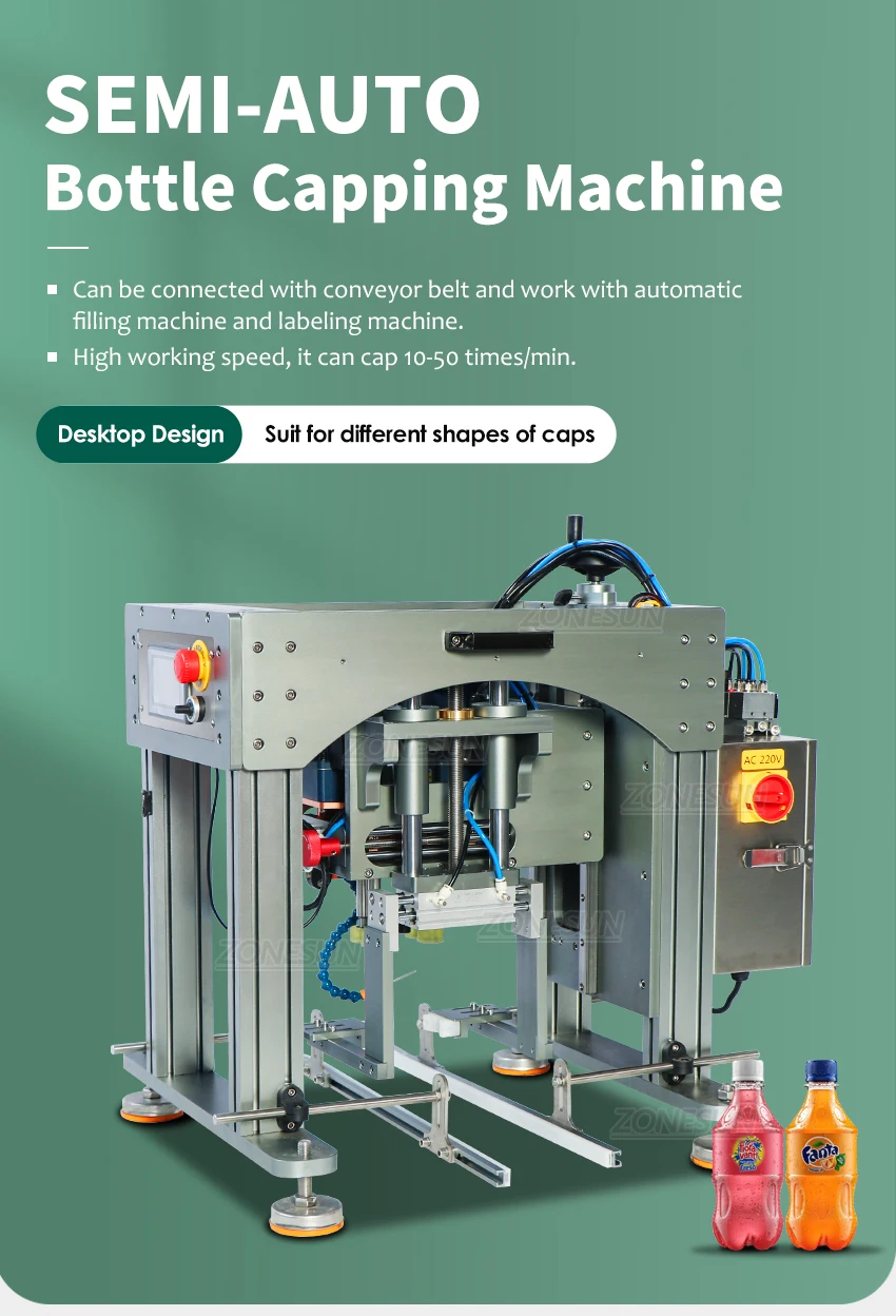 Máquina tapadora de botellas semiautomática de escritorio ZONESUN ZS-XG20