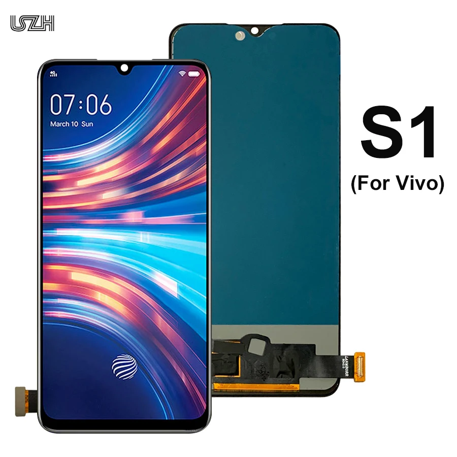 Заводская цена черный ЖК-дисплей с сенсорным экраном для Vivo S1 полноэкранный