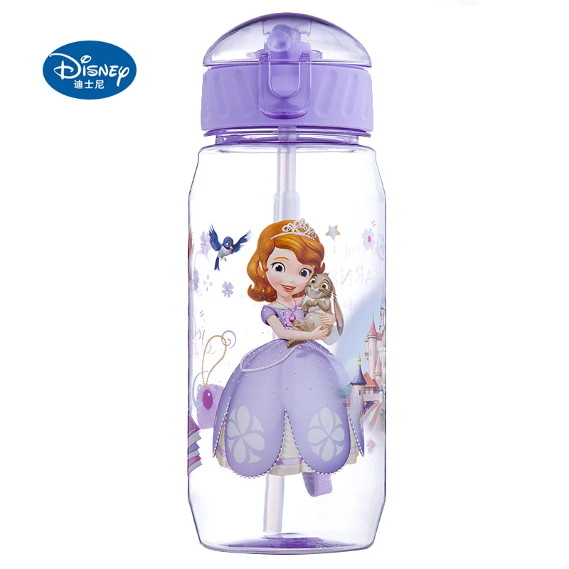 Disney Minnie Mickey Feeding Cup with straw Cartoon snow White Sports water Bottle