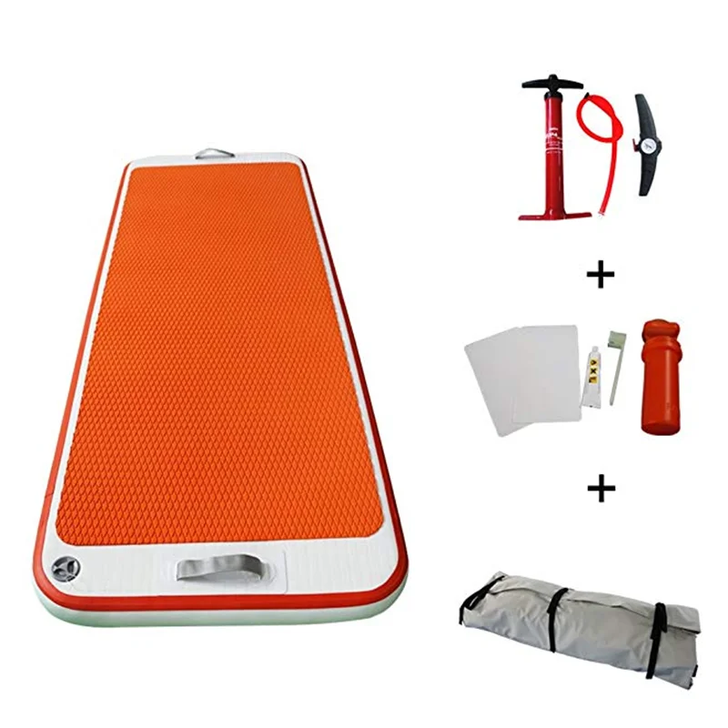 2.2x0.8x0.1m Inflatable Floating Nonslip Yoga Mat For Water Fitness