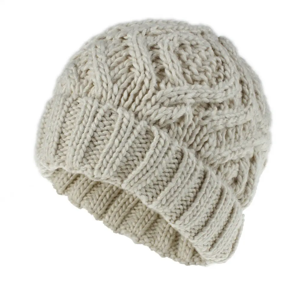 Зимняя женская вязаная шапка с шарфом, осенняя зимняя шапка для девочек, комплект, модная женская вязаная шапка, Балаклава, шапка из двух предметов WH106D - Цвет: 4 Ivory hat