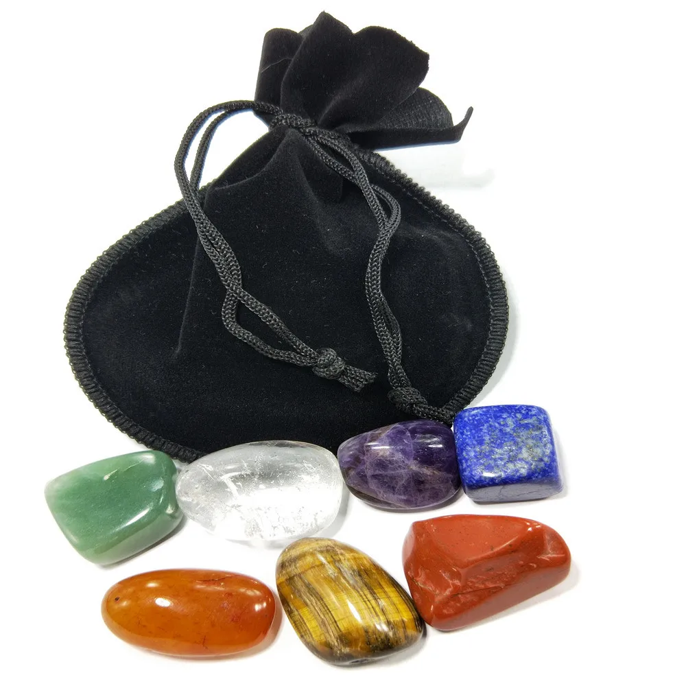 7 шт. набор чакра натуральные камни рейки целебные кристаллы тона молитва духовная Йога Энергия камень домашний Декор Аксессуары