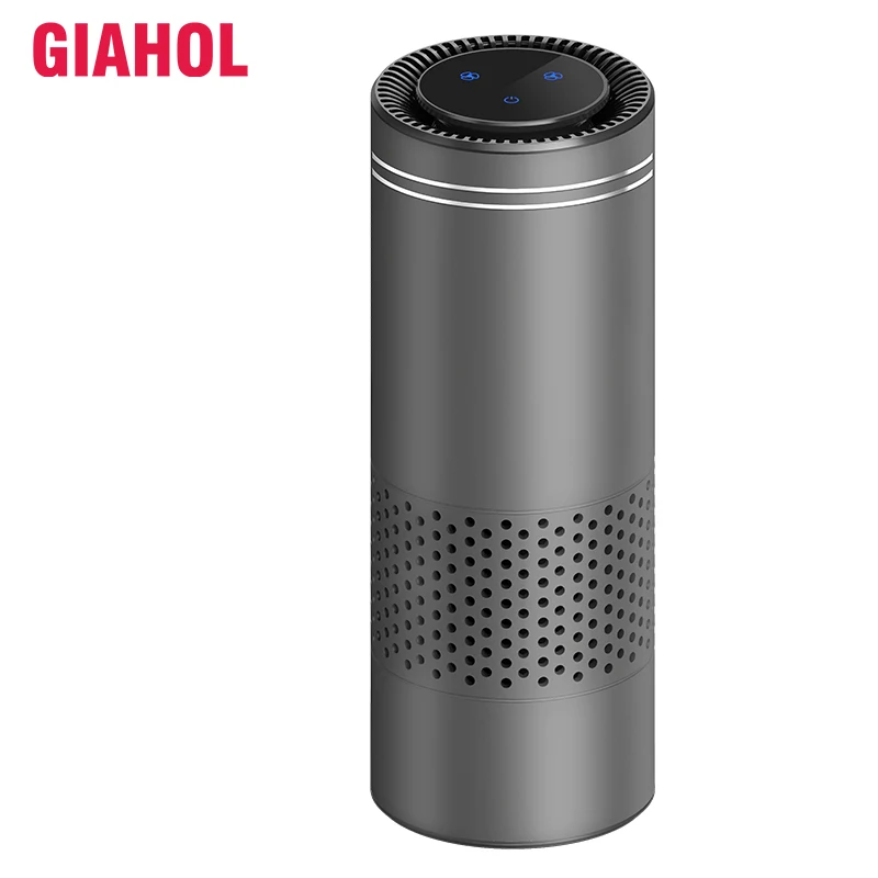 

GIAHOL Air Purifier with HEPA Filter Fresh Air Anion Car Air Purifier Infrared Sensor Air Cleaner best for Car Home Office Gray