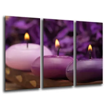 

Candles Relax, Zen, Relaxation, photo print on wood, modern picture decorative 26101