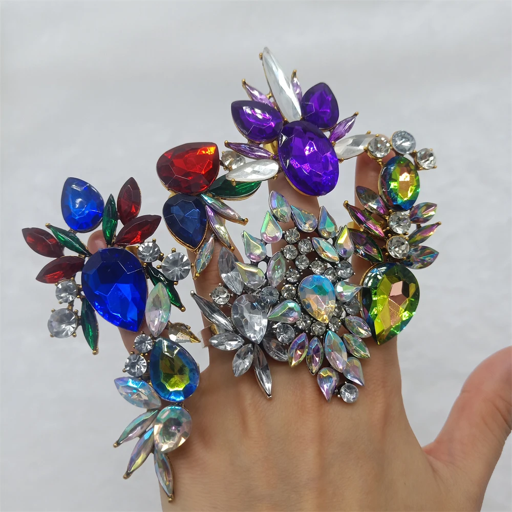 Wholesale 12 Pcs/Lots Mixed Styles Adjustable Crystal Ring for Women Girls Party Wedding Jewelry Fashion Luxury Resizable Rings