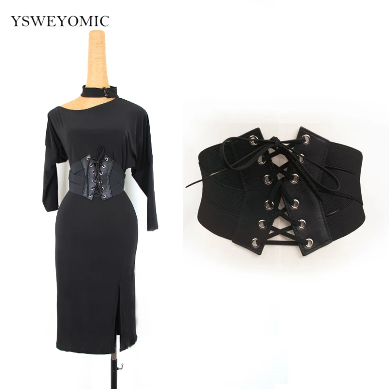 

The elastic bandage waistband of Latin dance costume All-match modern dance retro fashion waist decoration wide belt