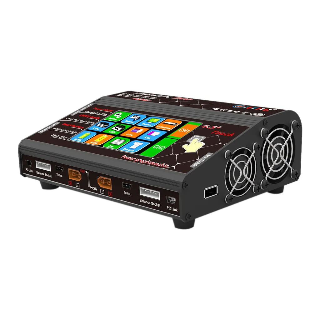 HIINST 22 NEW HTRC HT206 DUO 400w Dual 2 Port RC Modle Lipo Battery Balance Charger Discharger | Игрушки и хобби