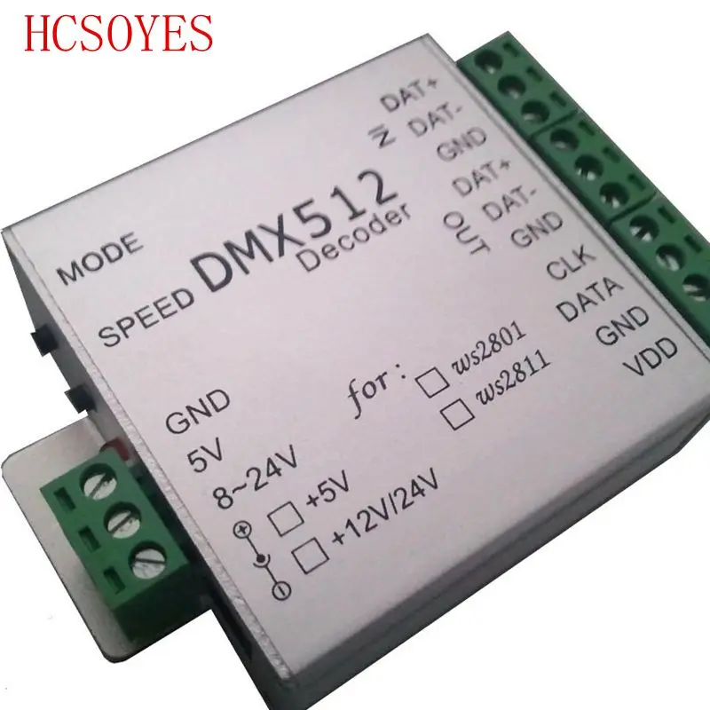 DC5V ws2812B WS2811 DMX dmx512 rgb led контроллер DMX512 декодер плата IC полоса LED SPI конвертер|rgb