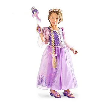 

2020 Children Role Play Dresses Purple Dress Rapunzel Costume Halloween Costume Free Shipping Fantasia Vestidos Princess Dress
