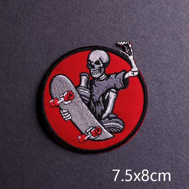 Hip-hop Rock/Music Patch Iron On Patches For Clothing Thermoadhesive Patches On Clothes Embroidery Patch Punk Joker Stickers PE5778CT