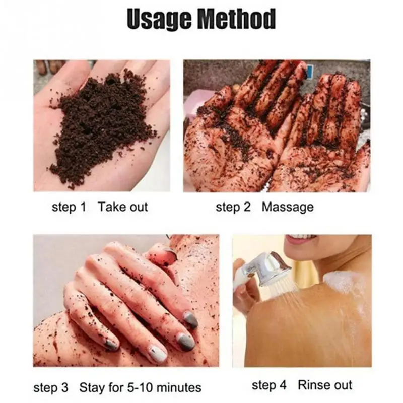 Coffee Scrub Dead Sea Salt Exfoliating Whitening Moisturizing Anti Cellulite Treatment Acne Smooth Skin Body Scrub Cream