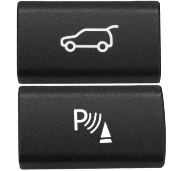 

2 Pcs Switch Button Cover for BMW X5 E70 2006-13 X6 E71 2008-14 : 1 Pcs Parking Radar Sensor & 1 Psc Tailgate Rear Trunk