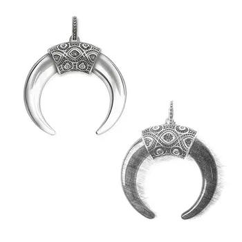 

Tiger Tooth Pendants Black CZ 925 Sterling Silver Flower Vintage Jewelry Making Necklace DIY Accessories Findings Women Men Gift