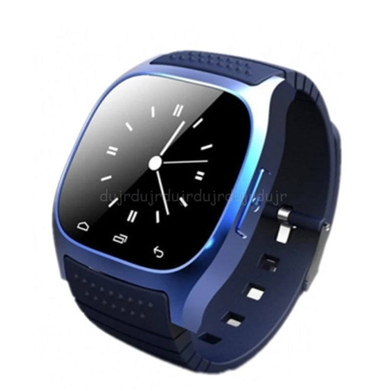 Blue M26 наручные водонепроницаемые Bluetooth Смарт-часы, со светодиодом и дисплеем, музыкальный плеер, шагомер, фитнес-трекер, умные часы D11 19, Прямая поставка - Цвет: Blue