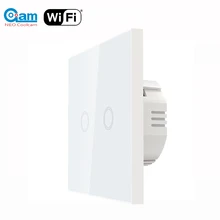 НЕО Coolcam wifi умный светильник стеклянная панель 2CH 5A беспроводной сенсорный переключатель Поддержка Google Assistant Alexa и IFTTT