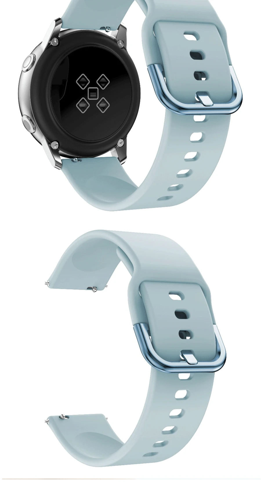 20 мм силиконовый спортивный ремешок для samsung Galaxy Watch 42 мм активный Смарт-часы ремешок
