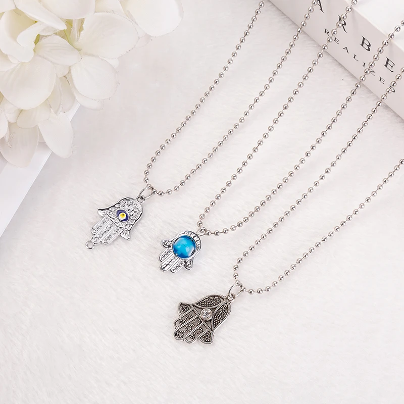 1PC Women Necklace Fashion Fatima Multicolor Alloy Hamasa Jewelry for Woman Children Birthday Gift | Украшения и аксессуары