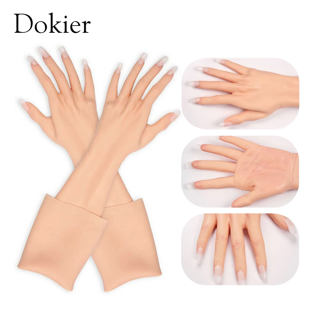 Силиконовые женские перчатки Dokier Женский рукав искусственная кожа