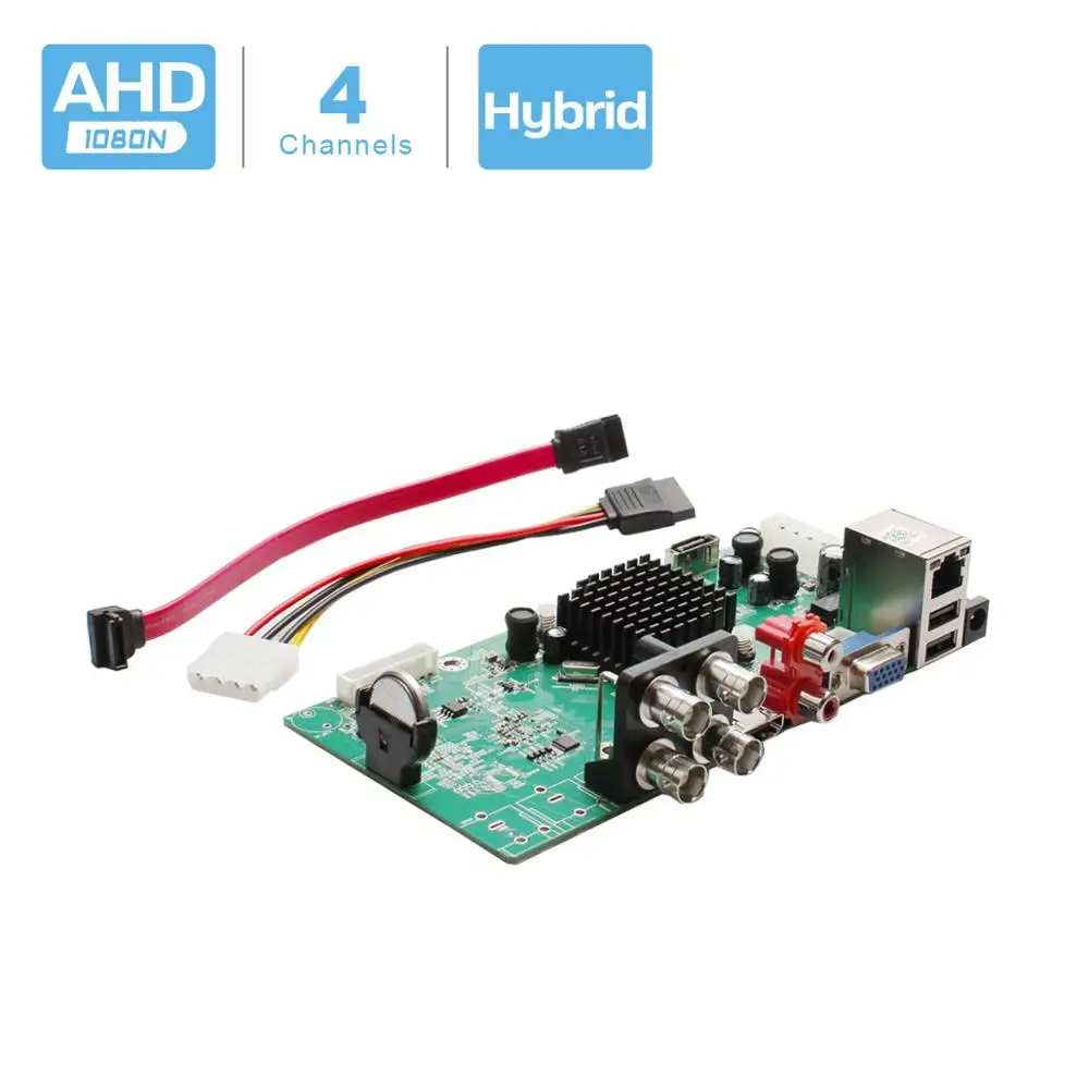 BESDER 4 в 1 канальный AHD DVR видеонаблюдения CCTV рекордер 4CH 1080N Гибридный плата для