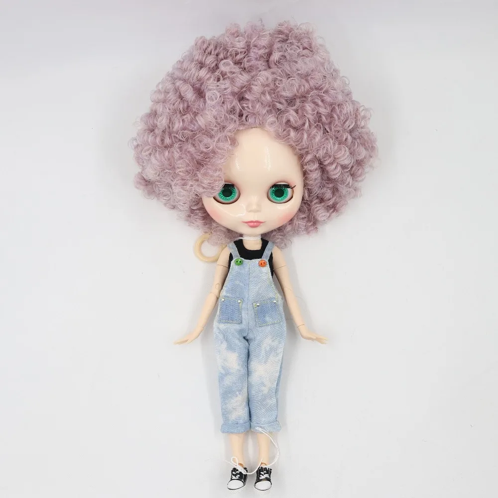 Neo Blythe Doll with Purple Hair, White Skin, Shiny Cute Face & Custom Jointed Body 2