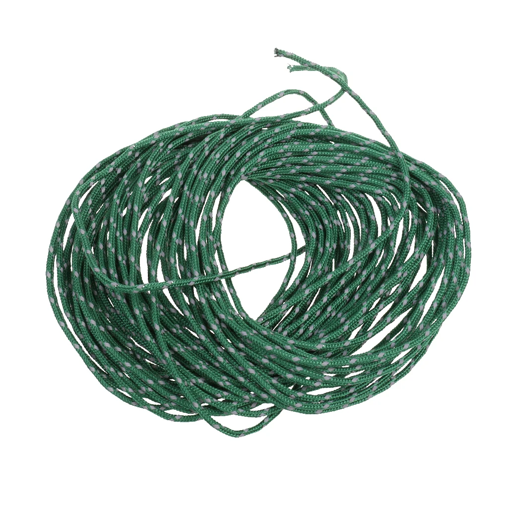 15m 2.5mm Reflective Guyline Camping Canopy Tent Shelter Guy Line Cord Paracord