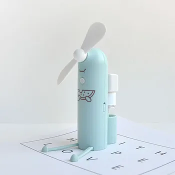 

Mini Handheld Fan Mist Spray Fan Air Water Bottle Cooling Misting USB Powered Fans Table Mobile Phone Holder Blue