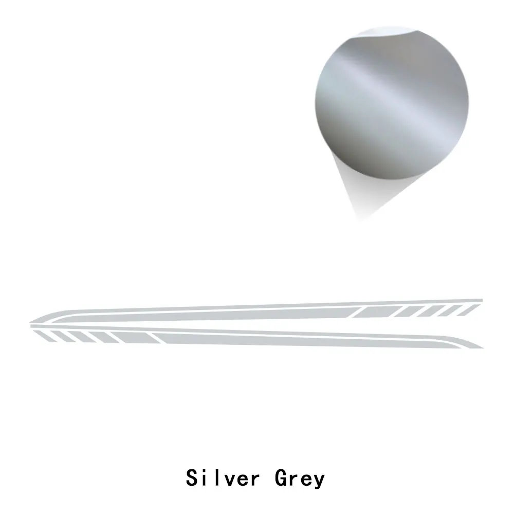 silver gray 2 шт., наклейка на дверь автомобиля с боковыми полосками, наклейка для Mercedes Benz C Class Estate W205 C63 C43 C180 C200 C300 AMG, аксессуары - Название цвета: silver gray
