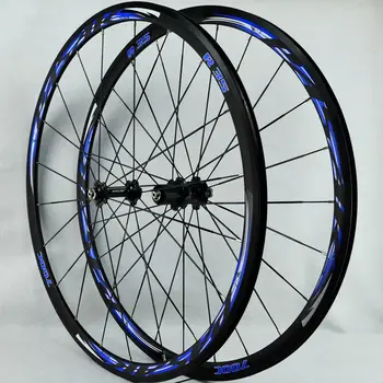 

Ultralight Road Bike Wheelset Sealed 4Bearing 7/8/9/10/11/12 Speed C V Brake Wheel Set 700C 30mm Rim Bicycle Wheels