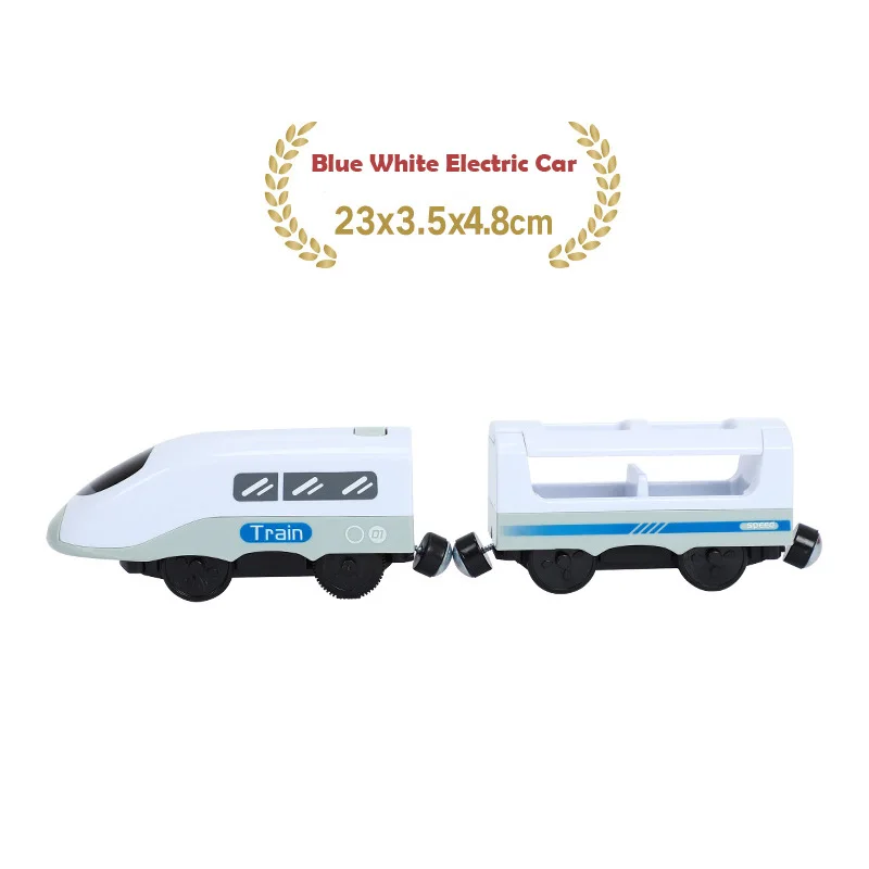 Kids RC Electric Train Set Locomotive Magnetic Train Diecast Slot Toy Fit for Wooden Train Railway Track Toys for Children Gifts 26