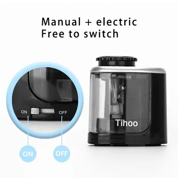 

1PCS Electric Auto Pencil Sharpener Student Safe And Save Effort Helical Steel Blade Sharpener for Artists Kids Adults