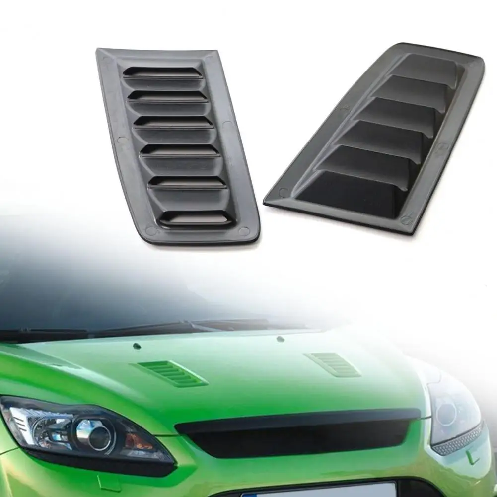 Auto Motorhaube Entlüftungs Abdeckung, Akozon ABS Motorhaube Luftentlüftung  Bonnet Vent Hood Cover Car Dekorative Modifikation Zubehör für Focus RS