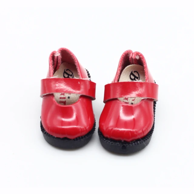 3.2cm 1Pair Doll Shoes for Blythes and 1/8 BJD Mini Leather Dolls Shoes Azone Toy Shoes Accessories 3
