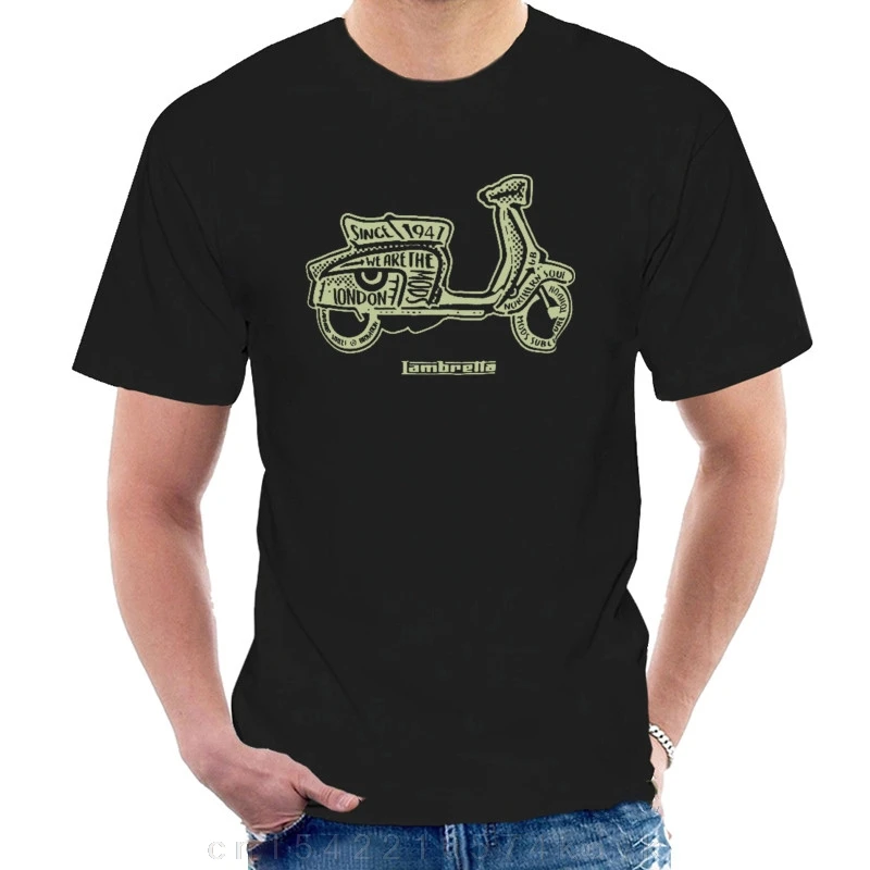 Lambretta Mens Navy Classic Logo Scooter 100% Cotone Retro T Shirt @ 085615