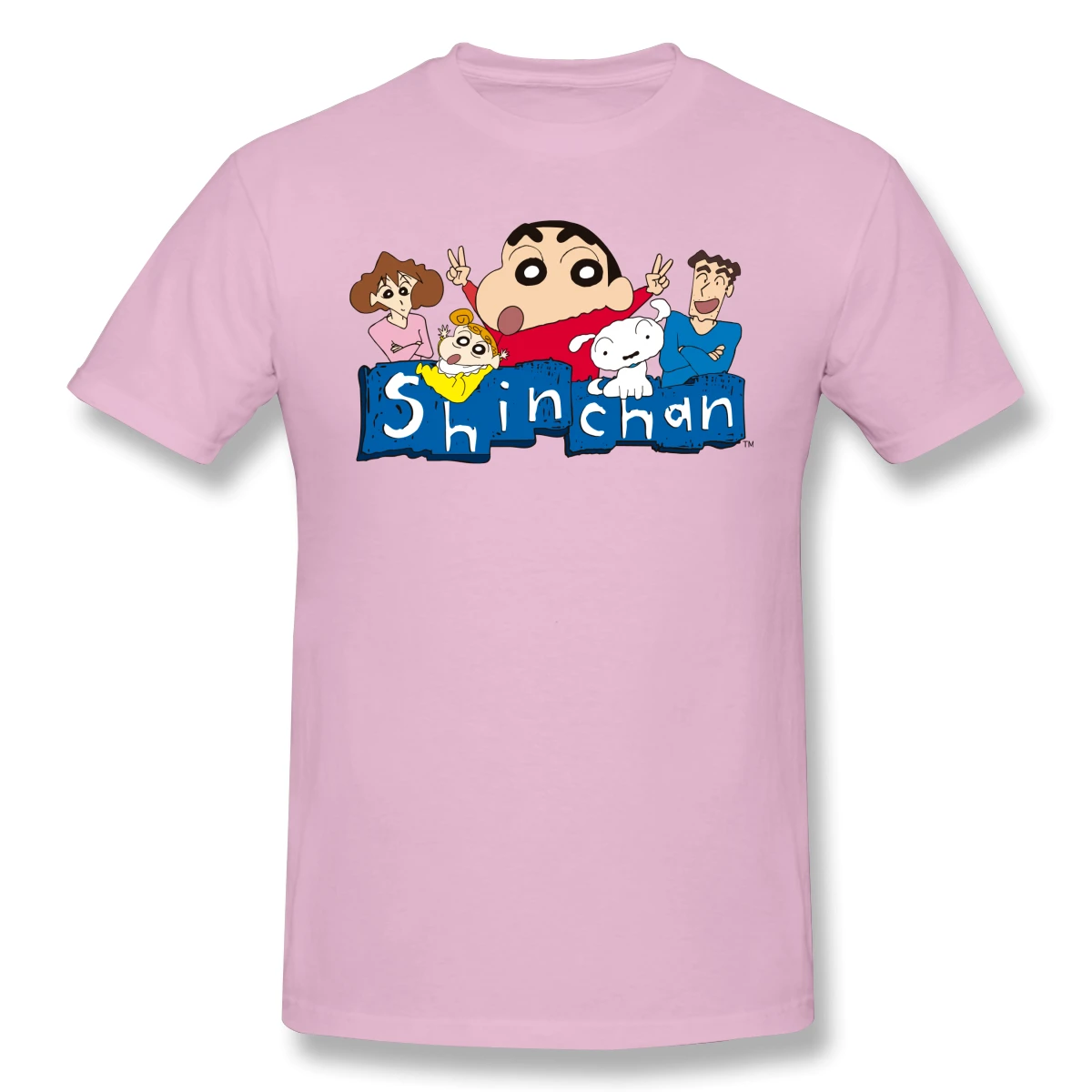 Crayon Shin Chan, повседневная мужская футболка с круглым вырезом и принтом, мужская и модная футболка в стиле хип-хоп из хлопка