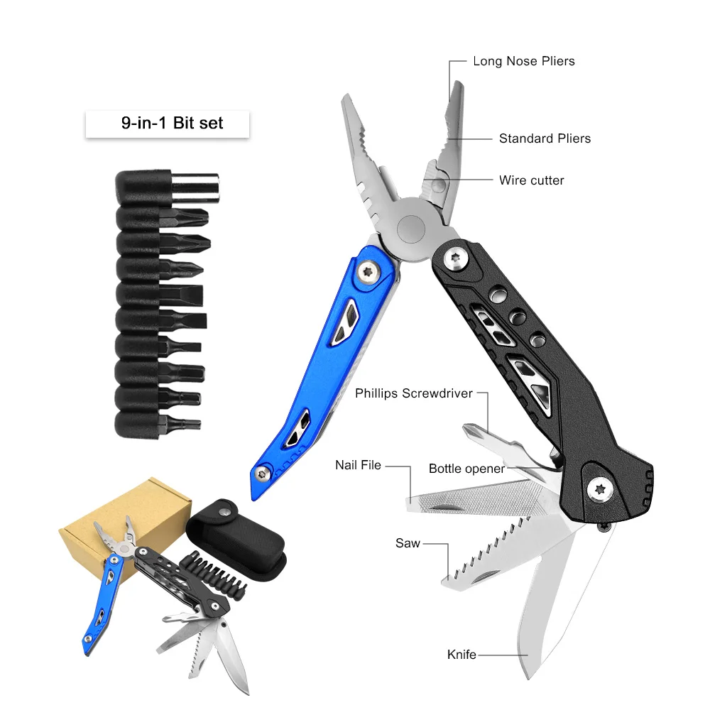 

Multitool Pliers 16 In 1 Multifunction Tool Folding Plier Outdoor Hunting Survival Portable Multi Tool Screwdriver Kit Bits