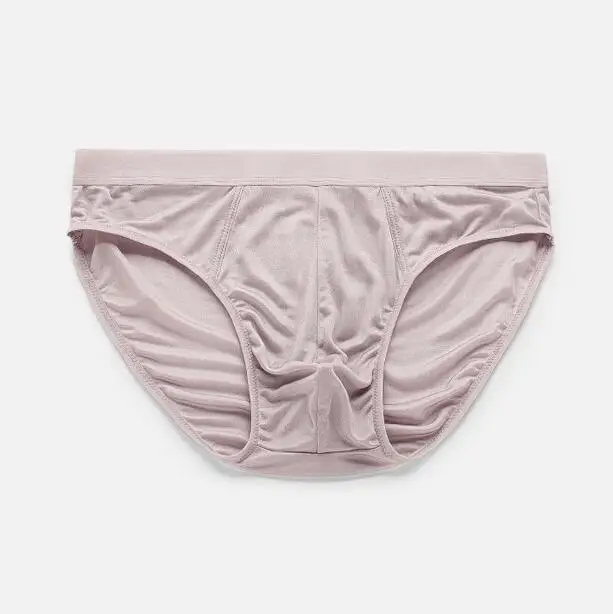 1 шт. тонкий тип шелковое трикотажное Мужское нижнее белье мужские трусы M L XL SG108 - Цвет: Gray