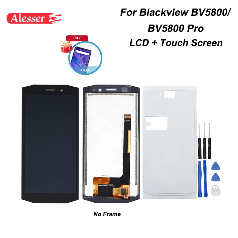 ЖК дисплей Alesser для Blackview BV5800 с тачскрином и рамкой в сборе ремонтные детали