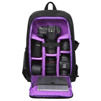 

Multi-functional Waterproof w/ Rain Cover 15.6" Laptop Video Case Digital DSLR Photo Padded Backpack Camera Soft Bag for SLR