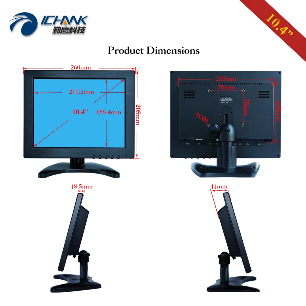 B104JNV/10.4 ġ 800x600 ޴ LCD ȭ ÷/11 ġ  VGA  ϱ, ֹ POS   PC 