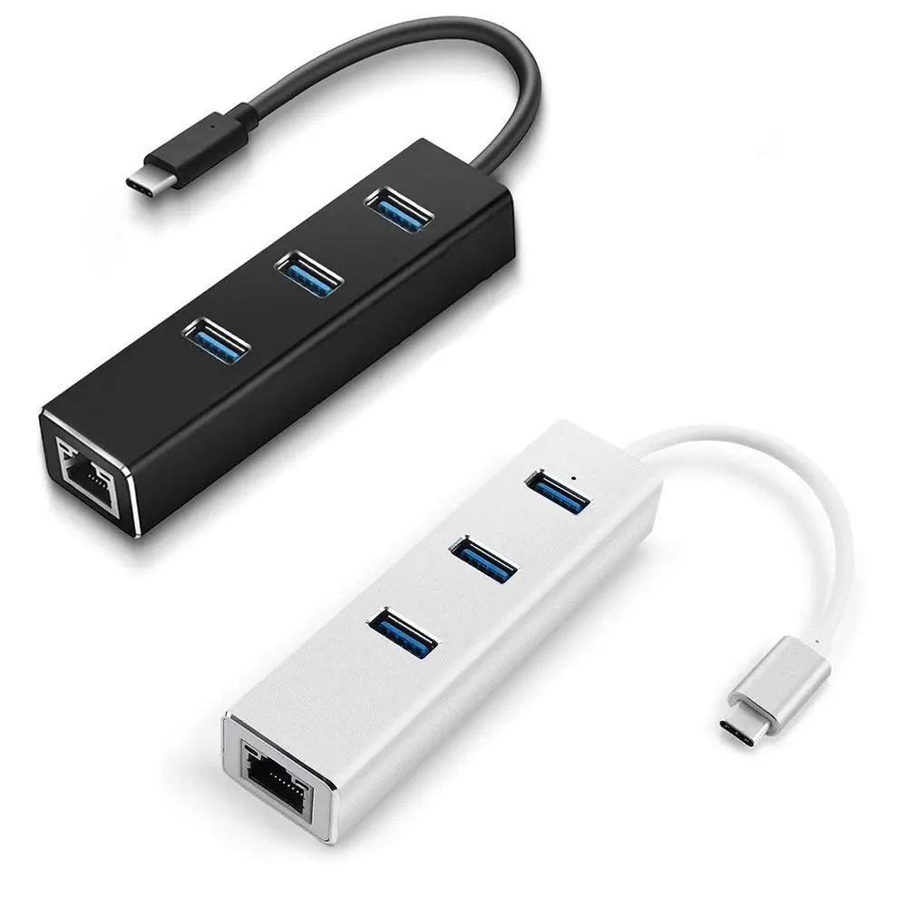 Алюминиевый 1000 Мбит/с Тип c USB концентратор 3,0 с гигабитным Ethernet RJ45 порт сетевой адаптер портативный концентратор данных для MacBook