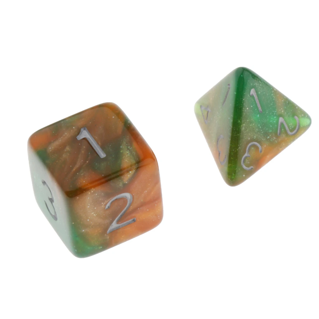  7 Die Polyhedral Dice Dungeons & Dragon D4-D20 D12 Dices Board Game Accessories DND Role Playing Game Dice Set