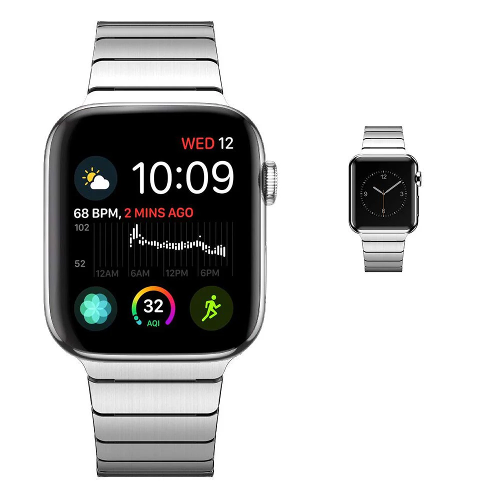 Ремешок из нержавеющей стали для Apple Watch ремешок 44 мм 40 мм Бабочка Пряжка металлический браслет для iwatch 5 4 3 2 1 42 мм 38 мм ремешок