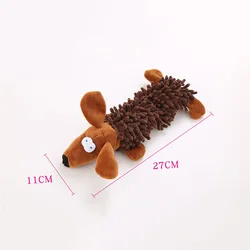 Durable Budget-Friendly Squeaky Plush Toy - As the pictures (Brown Dog)