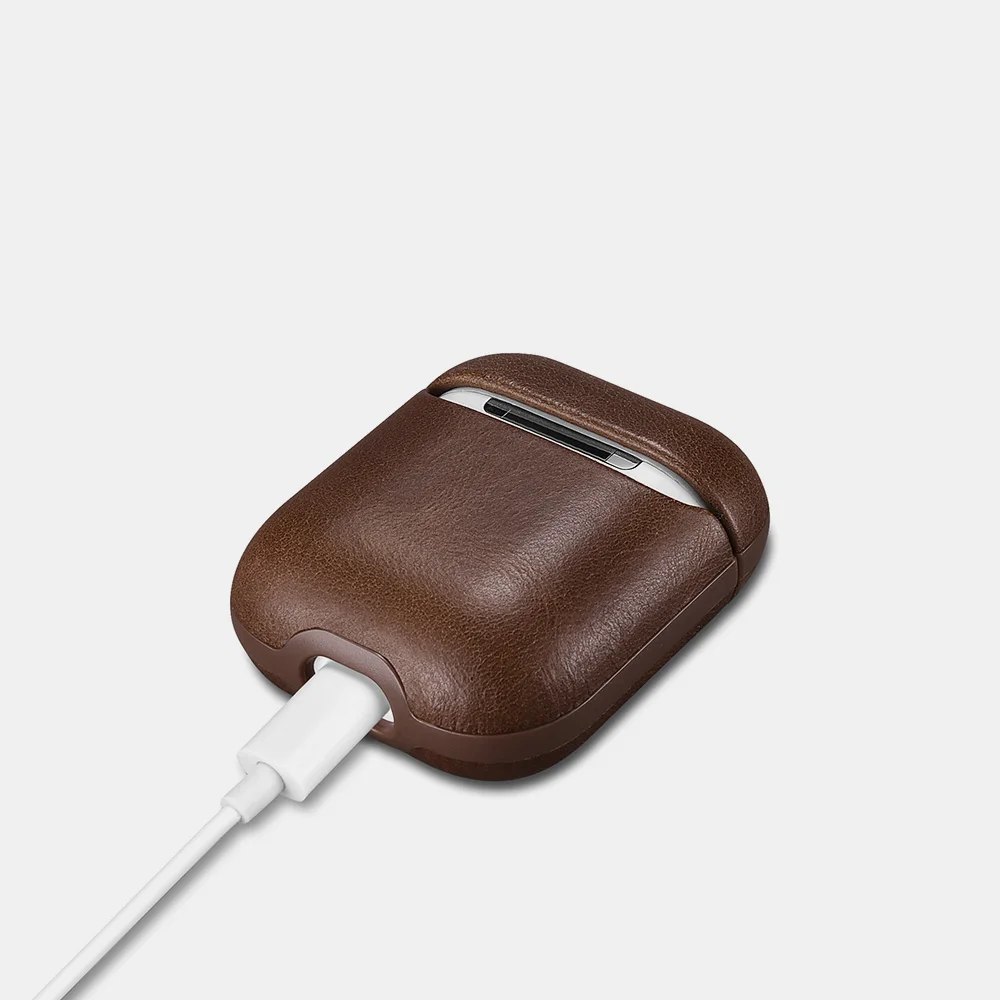 ICARER для Apple AirPods натуральная Crazy Horse кожаная защитная сумка-чехол Съемная серия для наушники для Iphone аксессуары чехол