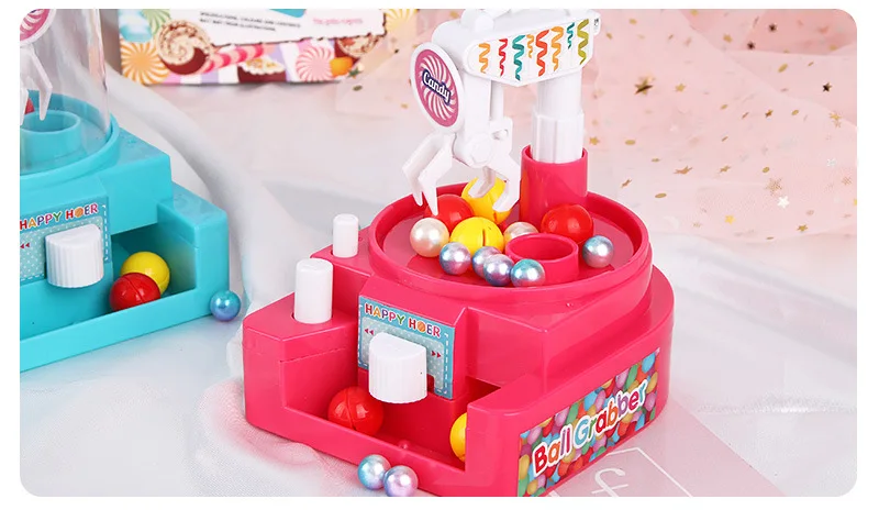 Creative Children Manual Small Mini Catch Candy Machine Catch Ball Machine Educational Interactive Clip Ball Machine Toy Wholesa